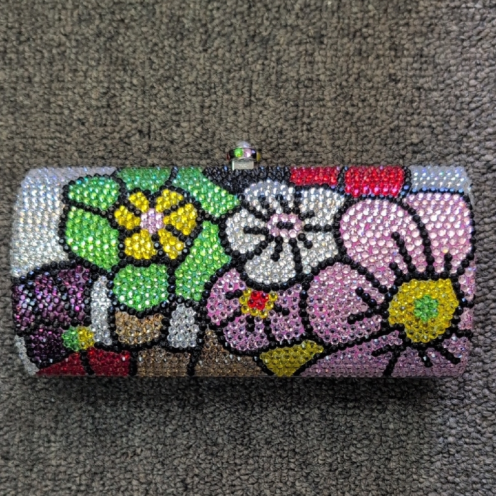 Floral Crystal Clutch